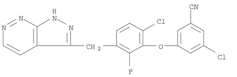Benzonitrile, 3-chloro-5-[6-chloro-2-fluoro-3-(1H-pyrazolo[3,4-c]pyridazin-3-ylmethyl)phenoxy]-
